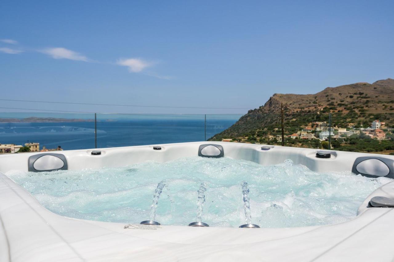 Villa Ekphrasis With Sea View And Jacuzzi Ravdhoúkha Extérieur photo