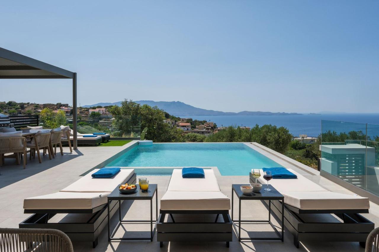 Villa Ekphrasis With Sea View And Jacuzzi Ravdhoúkha Extérieur photo