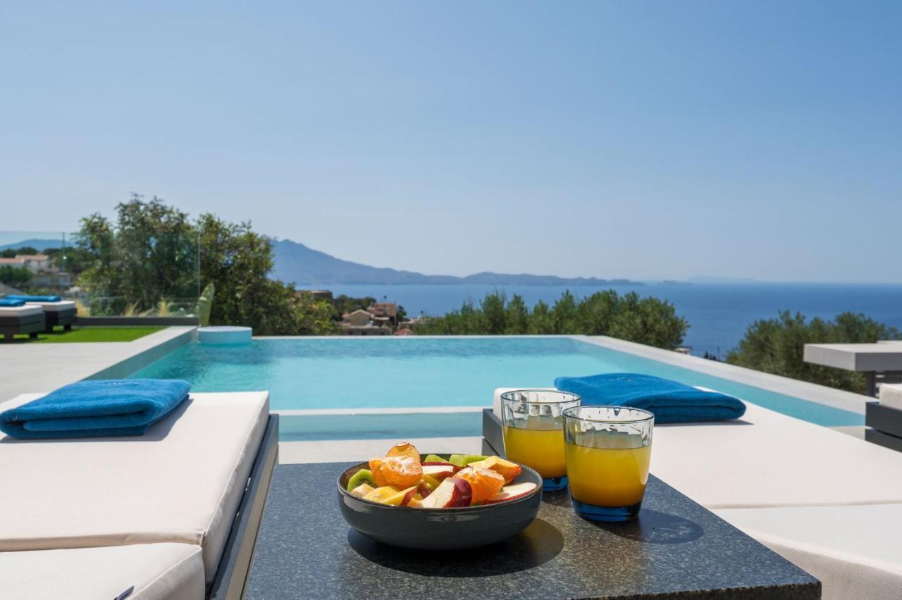 Villa Ekphrasis With Sea View And Jacuzzi Ravdhoúkha Extérieur photo