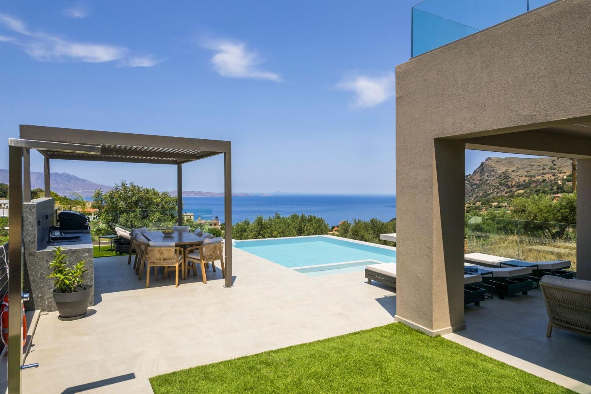Villa Ekphrasis With Sea View And Jacuzzi Ravdhoúkha Extérieur photo
