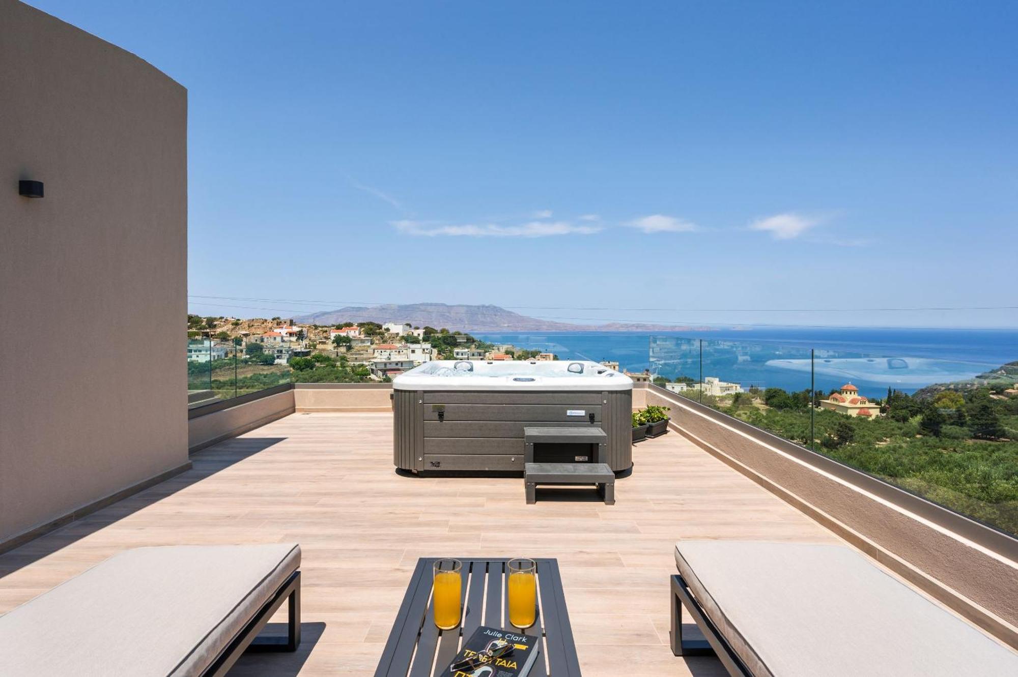Villa Ekphrasis With Sea View And Jacuzzi Ravdhoúkha Extérieur photo